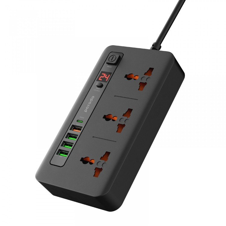 PORODO PD20W QC 3.0 24H TIMER Multi-Port Power Hub 4 USB-A/USB-C Ultimate Home & Office Kit